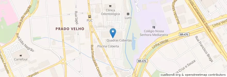 Mapa de ubicacion de Estacionamento de Bicicleta en Brezilya, Güney Bölgesi, Paraná, Região Geográfica Intermediária De Curitiba, Região Metropolitana De Curitiba, Microrregião De Curitiba, Curitiba.