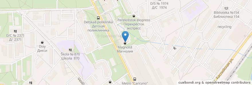Mapa de ubicacion de Ригла en 러시아, Центральный Федеральный Округ, Москва, Южный Административный Округ.