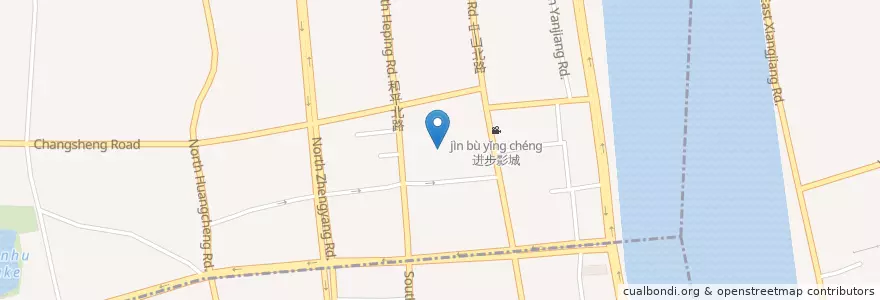 Mapa de ubicacion de 人民路街道 en چین, هونان, 衡阳市 / Hengyang, 石鼓区, 人民路街道.