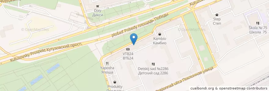 Mapa de ubicacion de ВТБ en Rusland, Centraal Federaal District, Moskou, Западный Административный Округ, Район Дорогомилово.