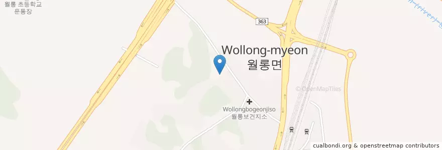 Mapa de ubicacion de 월롱면 en 대한민국, 경기도, 파주시, 월롱면.