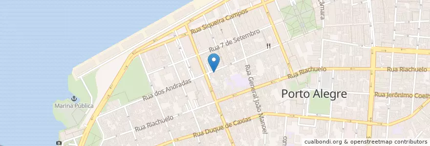 Mapa de ubicacion de Fettuccine en Brazil, Jižní Region, Rio Grande Do Sul, Região Metropolitana De Porto Alegre, Região Geográfica Intermediária De Porto Alegre, Região Geográfica Imediata De Porto Alegre, Porto Alegre.