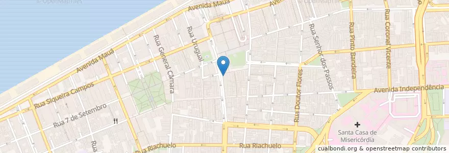 Mapa de ubicacion de Santander en 巴西, 南部, 南里奥格兰德, Região Metropolitana De Porto Alegre, Região Geográfica Intermediária De Porto Alegre, Região Geográfica Imediata De Porto Alegre, 阿雷格里港.