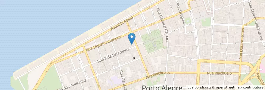 Mapa de ubicacion de Banco do Brasil en Brazilië, Regio Zuid, Rio Grande Do Sul, Metropolitaans Regio Van Porto Alegre, Região Geográfica Intermediária De Porto Alegre, Região Geográfica Imediata De Porto Alegre, Porto Alegre.