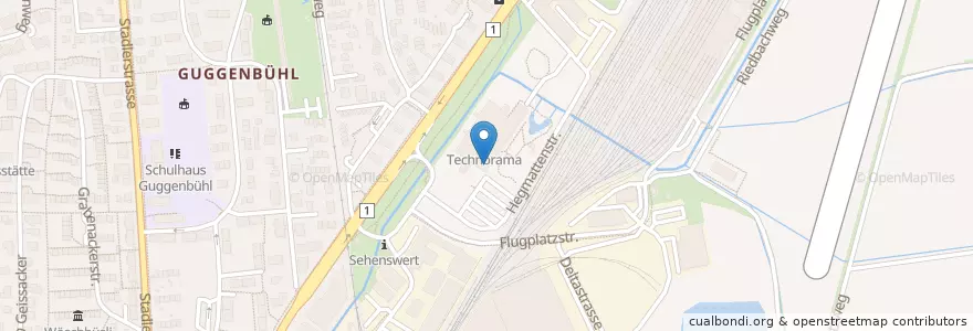 Mapa de ubicacion de Restaurant Technorama (ZFV) en Zwitserland, Zürich, Bezirk Winterthur, Winterthur.