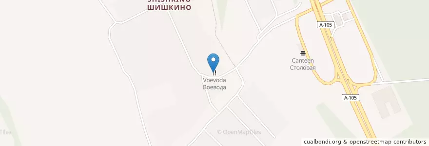 Mapa de ubicacion de Воевода en ロシア, 中央連邦管区, モスクワ州, Городской Округ Домодедово.