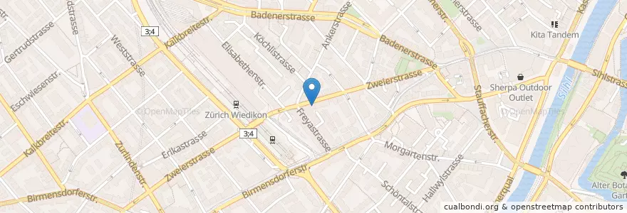 Mapa de ubicacion de Neela en Switzerland, Zurich, District Zurich, Zurich.