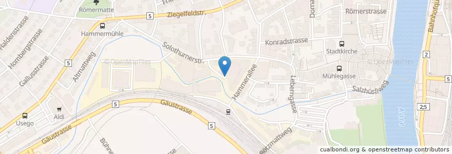 Mapa de ubicacion de Hammer Shop-In en سويسرا, Solothurn, Amtei Olten-Gösgen, Bezirk Olten, Olten.