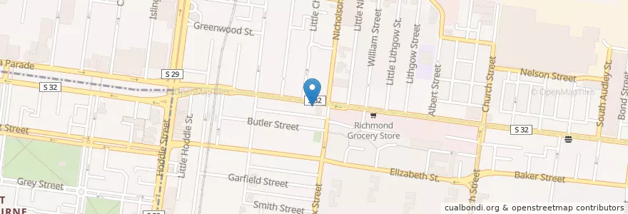 Mapa de ubicacion de Thanh Hà 2 en Australie, Victoria, City Of Yarra.