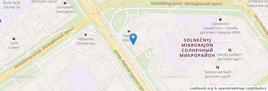 Mapa de ubicacion de ВТБ Банк Москвы en Rusia, Distrito Federal Central, Óblast De Bélgorod, Старооскольский Городской Округ.