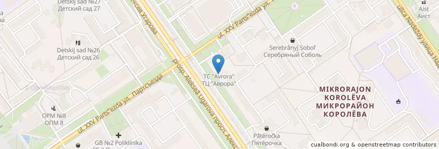 Mapa de ubicacion de Нордеа Банк en Russia, Distretto Federale Centrale, Белгородская Область, Старооскольский Городской Округ.