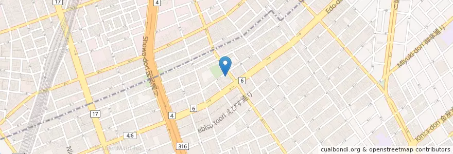 Mapa de ubicacion de 大安楽寺 en 日本, 東京都, 千代田区, 中央区.