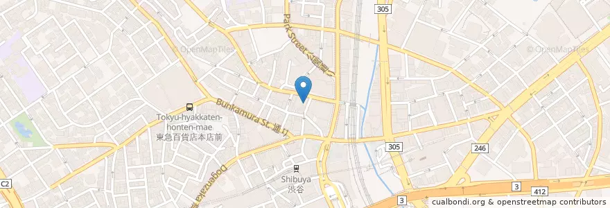 Mapa de ubicacion de エクセルシオール カフェ en 日本, 東京都, 渋谷区.