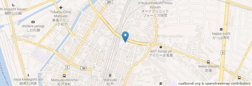 Mapa de ubicacion de 三井のリパーク en 일본, 지바현, 松戸市.