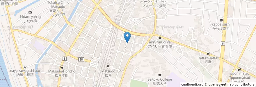 Mapa de ubicacion de ソウル en 일본, 지바현, 松戸市.