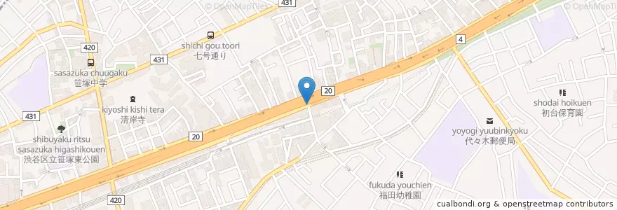 Mapa de ubicacion de 三井住友銀行 en ژاپن, 東京都, 渋谷区.