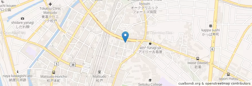 Mapa de ubicacion de 菜の花 en Japan, 千葉県, 松戸市.
