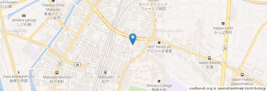 Mapa de ubicacion de 焼肉味喜 en Япония, Тиба, 松戸市.