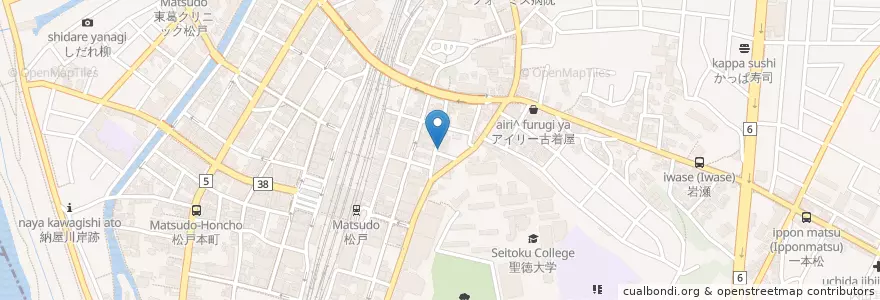 Mapa de ubicacion de パトーラ en 日本, 千葉県, 松戸市.