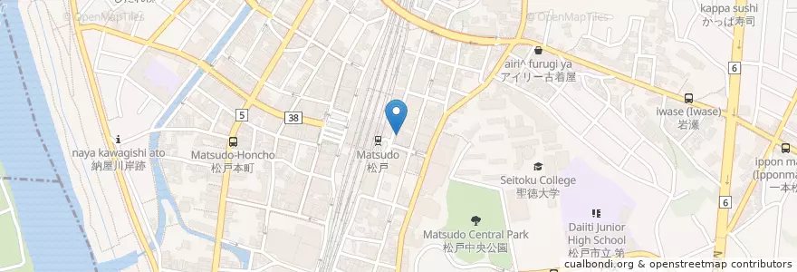 Mapa de ubicacion de Mott's Bar en Japonya, 千葉県, 松戸市.