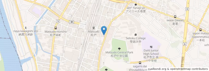 Mapa de ubicacion de 炭火焼肉家門 en Japan, Chiba Prefecture, Matsudo.
