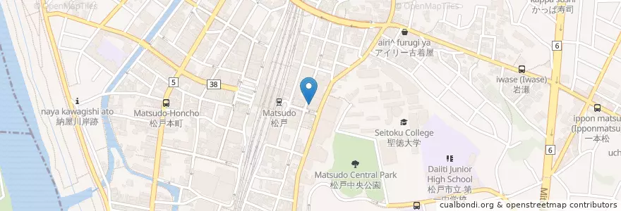 Mapa de ubicacion de BarMar en Japonya, 千葉県, 松戸市.