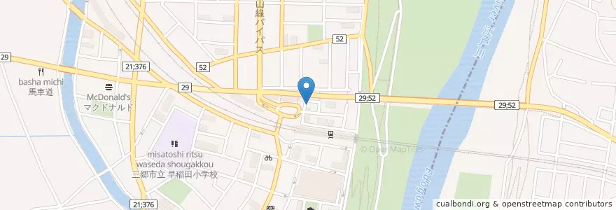 Mapa de ubicacion de ニッポンレンタカー三郷駅前 en 日本, 埼玉県, 三郷市.