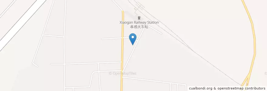 Mapa de ubicacion de 车站街道 en Çin, Hubei, Xiaogan, 孝南区, 车站街道.