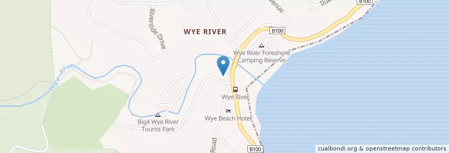 Mapa de ubicacion de Wye River General Store en Austrália, Victoria, Shire Of Colac Otway.