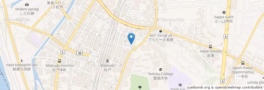 Mapa de ubicacion de ばか酒場 en Япония, Тиба, 松戸市.