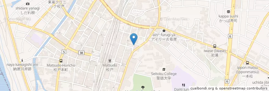 Mapa de ubicacion de 居酒屋へすく en Japon, Préfecture De Chiba, 松戸市.