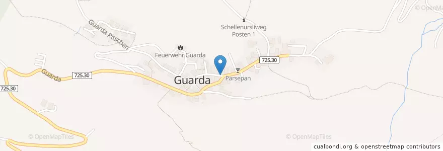 Mapa de ubicacion de Plazzetta Zuos-Cha en 瑞士, Graubünden/Grigioni/Grischun, Region Engiadina Bassa/Val Müstair, Scuol.