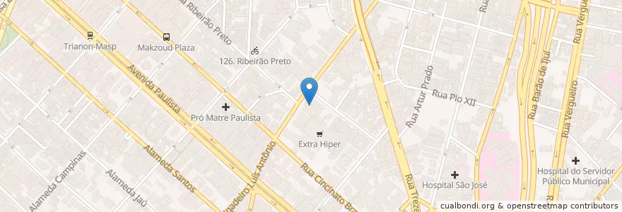 Mapa de ubicacion de Extra en Brésil, Région Sud-Est, São Paulo, Região Geográfica Intermediária De São Paulo, Região Metropolitana De São Paulo, Região Imediata De São Paulo, São Paulo.
