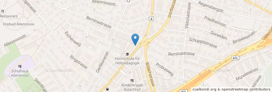 Mapa de ubicacion de Postfinance en Switzerland, Zürich, Bezirk Zürich, Zürich.