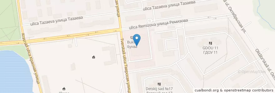 Mapa de ubicacion de Сбербанк en Russia, Northwestern Federal District, Leningrad Oblast, Saint Petersburg, Колпинский Район, Kolpino.