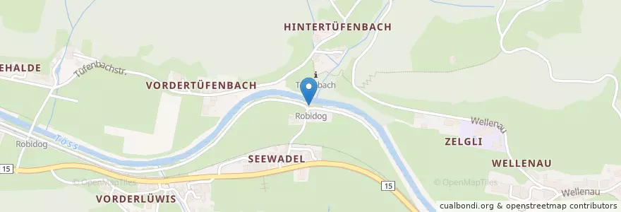 Mapa de ubicacion de Robidog en Швейцария, Цюрих, Bezirk Pfäffikon, Bauma.
