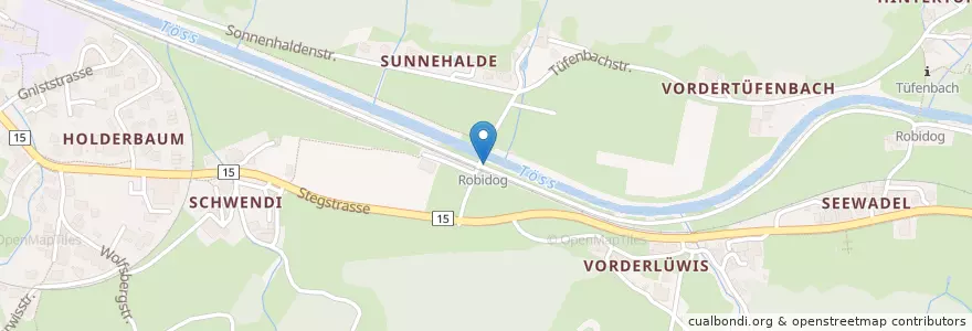 Mapa de ubicacion de Robidog en スイス, チューリッヒ, Bezirk Pfäffikon, Bauma.