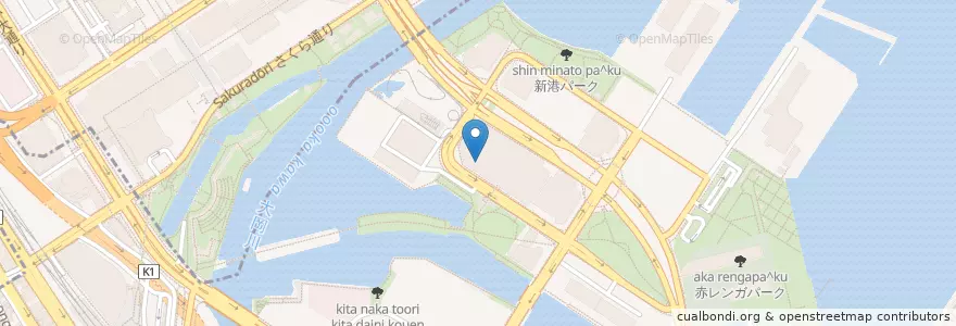 Mapa de ubicacion de PORTICELLO en Japonya, 神奈川県, 横浜市, 中区.