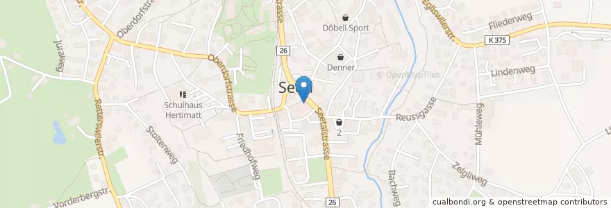 Mapa de ubicacion de Sternen-Bar en Zwitserland, Aargau, Bezirk Lenzburg, Seon.