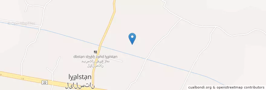 Mapa de ubicacion de لیالستان en Irão, استان گیلان, شهرستان لاهیجان, بخش مرکزی, دهستان لیالستان, لیالستان.