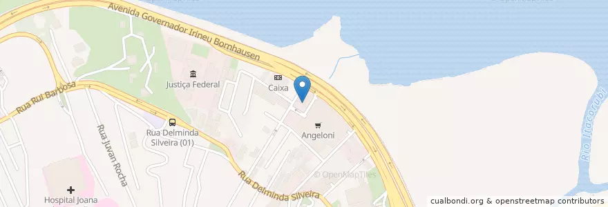 Mapa de ubicacion de Bob's en ブラジル, 南部地域, サンタ カタリーナ, Microrregião De Florianópolis, Região Geográfica Intermediária De Florianópolis, フロリアノーポリス.