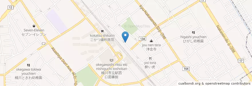 Mapa de ubicacion de みずほ銀行 en 일본, 사이타마현, 桶川市.