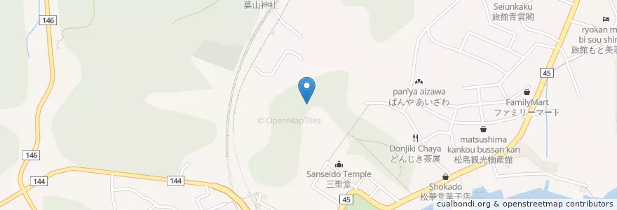 Mapa de ubicacion de 瑞巌寺 en 日本, 宮城県, 宮城郡, 松島町.
