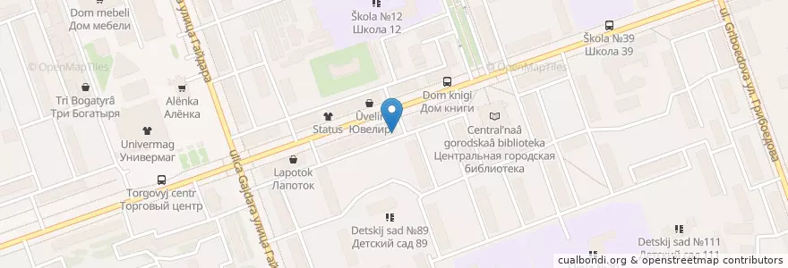 Mapa de ubicacion de Аптека №218 en Rusya Federasyonu, Приволжский Федеральный Округ, Nijniy Novgorod Oblastı, Городской Округ Дзержинск.