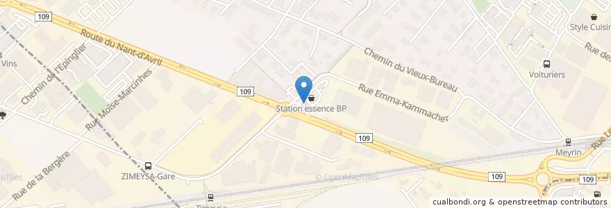 Mapa de ubicacion de Station BP en Suisse, Genève, Genève.