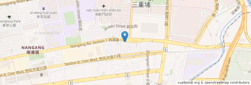Mapa de ubicacion de cama en تايوان, تايبيه الجديدة, تايبيه, 南港區.