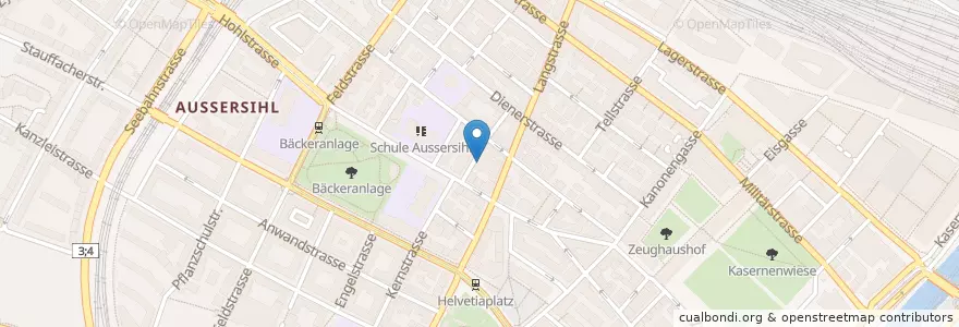 Mapa de ubicacion de Tender en Suisse, Zurich, District De Zurich, Zurich.