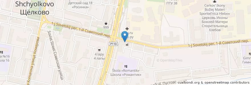 Mapa de ubicacion de Сбербанк en Rusia, Центральный Федеральный Округ, Московская Область, Городской Округ Щёлково.