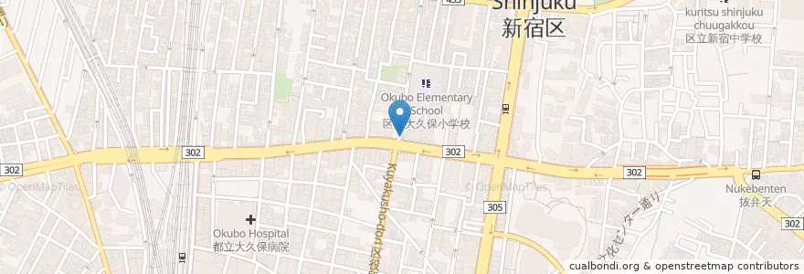 Mapa de ubicacion de すしざんまい en 日本, 東京都, 新宿区.