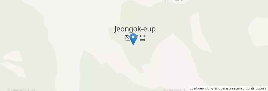 Mapa de ubicacion de 전곡읍 en Güney Kore, 경기도, 연천군, 전곡읍.